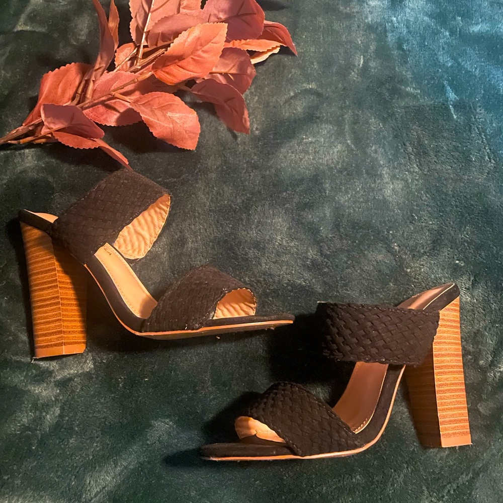 Chunky mule heels